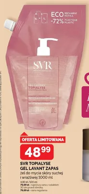 Żel do mycia skóry suchej i wrażliwej SVR TOPIALYSE GEL LAVANT ZAPAS promocja w Super-Pharm