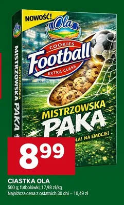 Ciastka Ola futbolówki promocja w Stokrotka