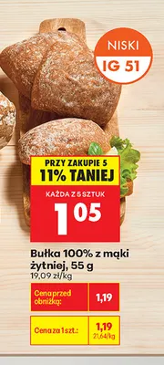 Bułka 100% z mąki żytniej promocja w Biedronka
