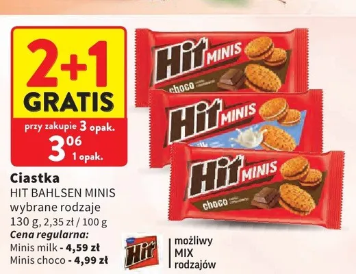 Ciastka Hit Minis Bahlsen promocja w Intermarche