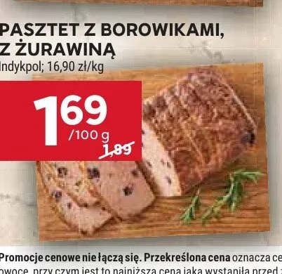 Pasztet z żurawiną Indykpol promocja w Stokrotka