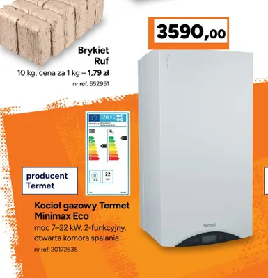 Kocioł gazowy Termet Minimax Eco promocja w Bricoman