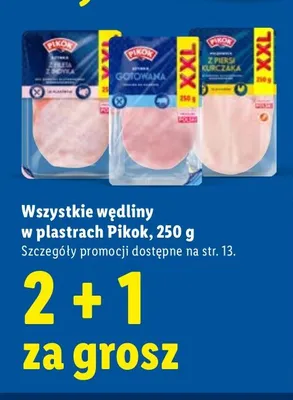 Wędliny w plastrach Pikok promocja w Lidl