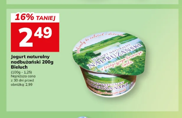 Jogurt naturalny Nadbużański Bieluch promocja w Hitpol