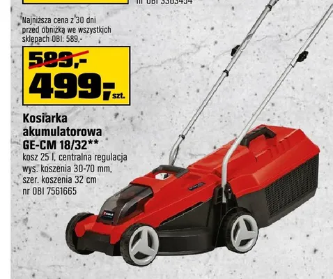 Kosiarka akumulatorowa Einhell GE-CM 18/32 promocja w OBI
