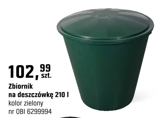 Zbiornik na deszcz 210l promocja w OBI