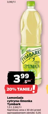 Lemoniada cytryna-limonka Tymbark promocja w Netto