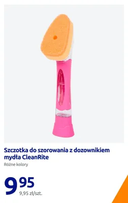 Szczotka do szorowania z dozownikiem mydła CleanRite promocja w Action