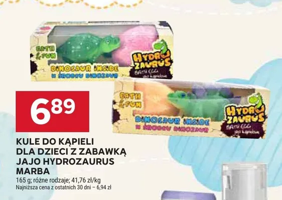 Kule do kąpieli dla dzieci z zabawką Jajo Hydrozaurus promocja w Stokrotka