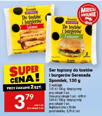 Ser topiony Mix 4 smaki Radamer Serenada Spomlek promocja w Twój Market