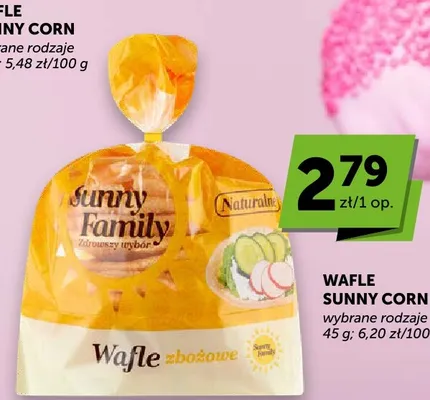 Wafle zbożowe Sunny Corn Sunny Family Naturalne promocja w Groszek