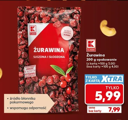 Żurawina K-Classic promocja w Kaufland