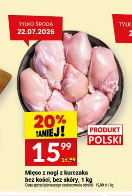 Mięso z nogi z kurczaka bez kości bez skóry promocja w Twój Market