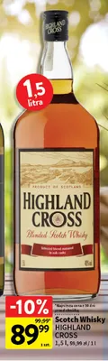 Scotch Whisky Highland Cross promocja w Intermarche
