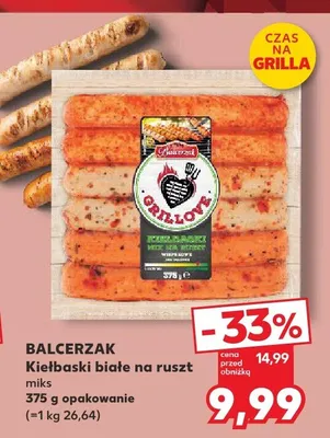 Kiełbaski białe na ruszt Balcerzak promocja w Kaufland