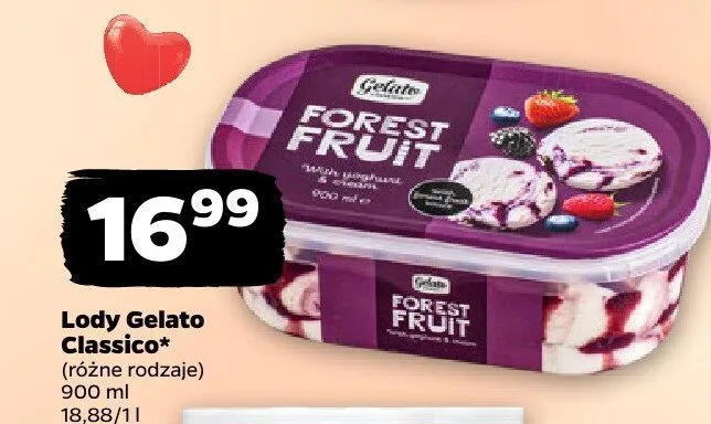 Lody Gelato Classico różne rodzaje promocja w Netto