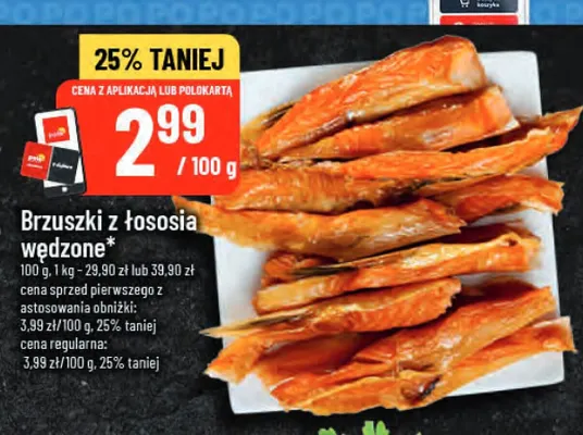 Brzuszki z łososia wędzone promocja w POLOmarket