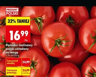 Pomidor malinowy Polski ukoronany na wadze promocja w Biedronka