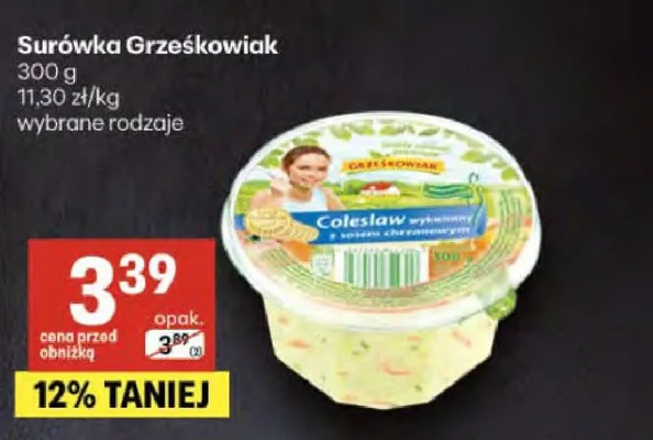 Surówka Coleslaw Grześkowiak promocja w Delikatesy Centrum
