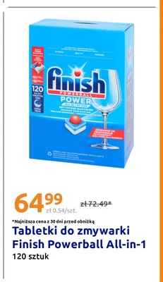 Tabletki do zmywarki Finish Powerball All-in-1 promocja w Action
