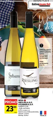 Wino Riesling A.D.P. Expert Club białe, wytrawne promocja w Intermarche