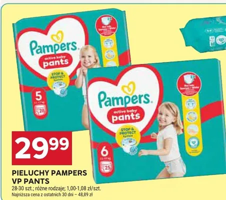 Pieluszki Pampers VP Pants promocja w Stokrotka
