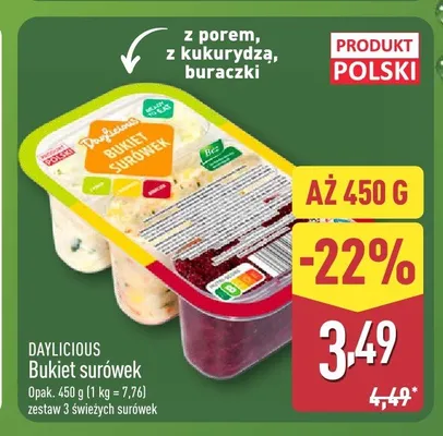 Bukiet surówek Daylicious promocja w Aldi