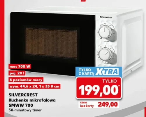 Kuchenka mikrofalowa Smww 700 20 l 30-minutowy timer Silvercrest promocja w Kaufland