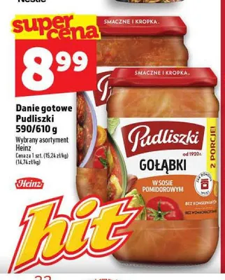 Gołąbki w sosie pomidorowym Pudliszki promocja w TOPAZ