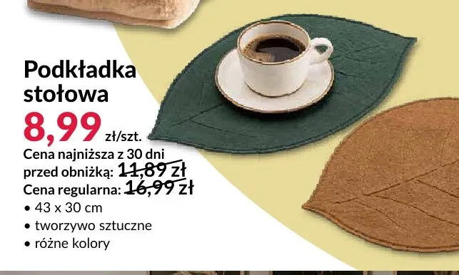Podkładka stołowa promocja w Salony Agata