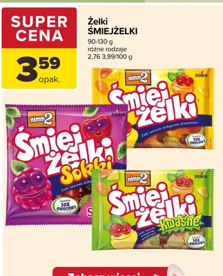 Żelki różne rodzaje promocja w Carrefour