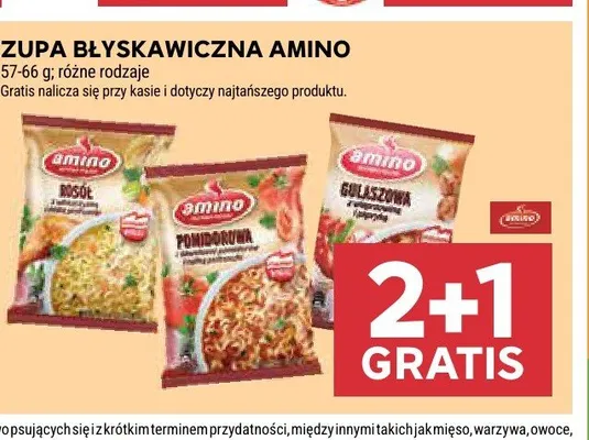 Zupa błyskawiczna Gulaszowa Amino promocja w Stokrotka