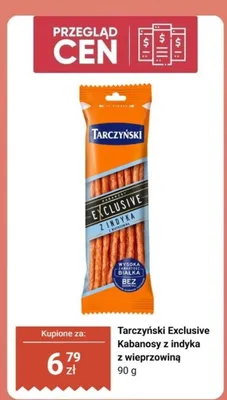 Kabanosy Tarczyński Exclusive z indyka z wieprzowiną promocja w Biedronka