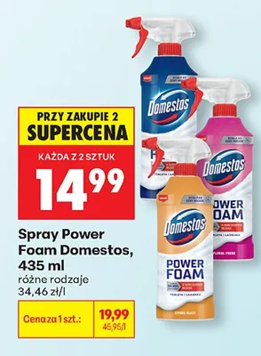 Spray Power Foam Domestos promocja w Biedronka