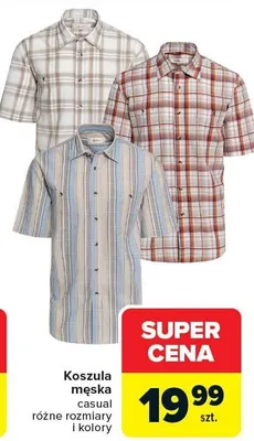 Koszula męska casual różne rozmiary i kolory promocja w Carrefour