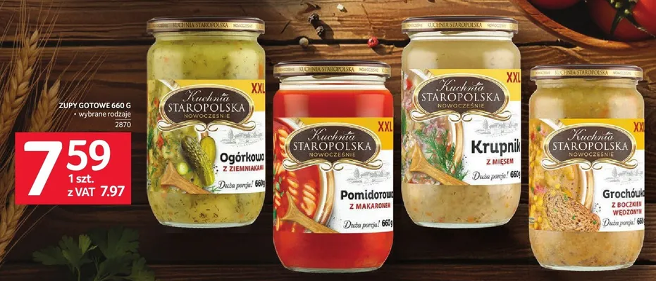 Zupa pomidorowa z makaronem Kuchnia Staropolska promocja w Selgros
