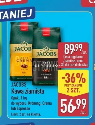 Kawa ziarnista Jacobs Krönung promocja w Aldi
