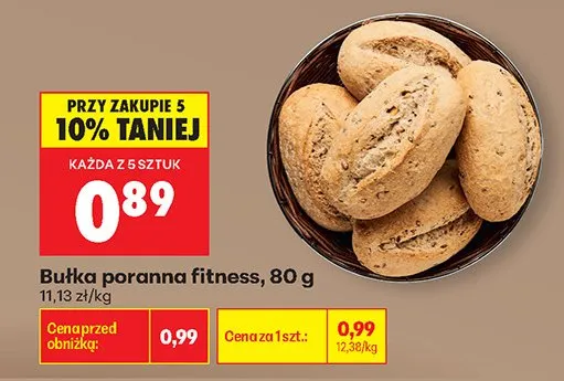 Bułka poranna fitness promocja w Biedronka