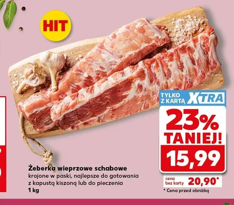 Żeberka wieprzowe schabowe promocja w Kaufland