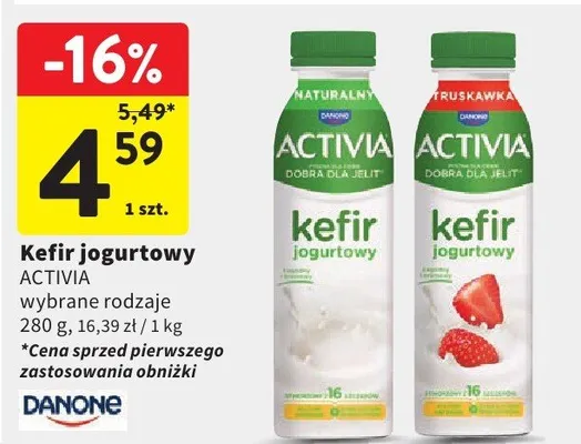 Kefir jogurtowy Activia naturalny promocja w Intermarche
