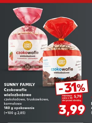 Czokowafle wielozbożowe karmelowe Sunny Family promocja w Kaufland