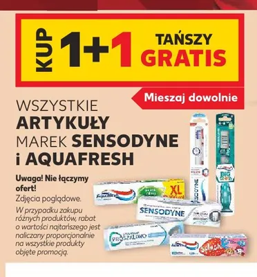 Artykuły marek Sensodyne i Aquafresh promocja w Kaufland