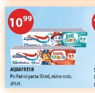 Pasta do zębów Aquafresh Psi Patrol 50ml promocja w Drogerie Laboo