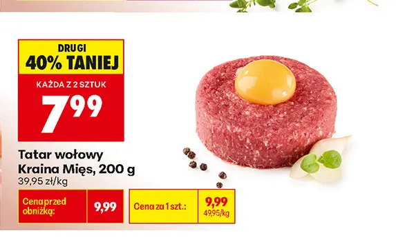 Tatar wołowy Kraina Mięs promocja w Biedronka