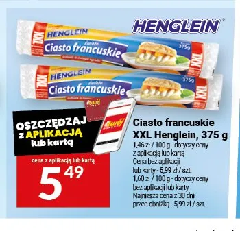 Ciasto francuskie XXL Henglein promocja w Twój Market