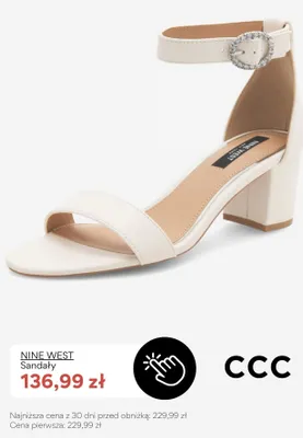 Sandały damskie Nine West promocja w CCC