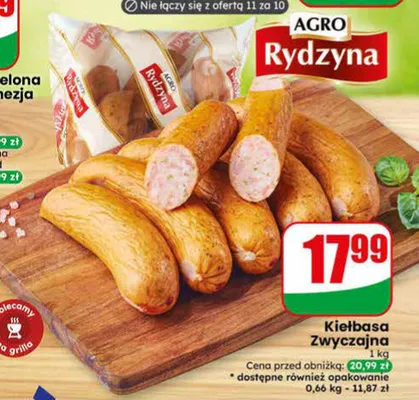 Kiełbasa Zwyczajna Agro Rydzyna promocja w Dino
