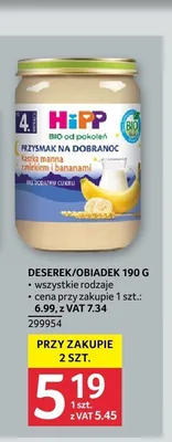 Deserek obiadek HiPP promocja w Selgros