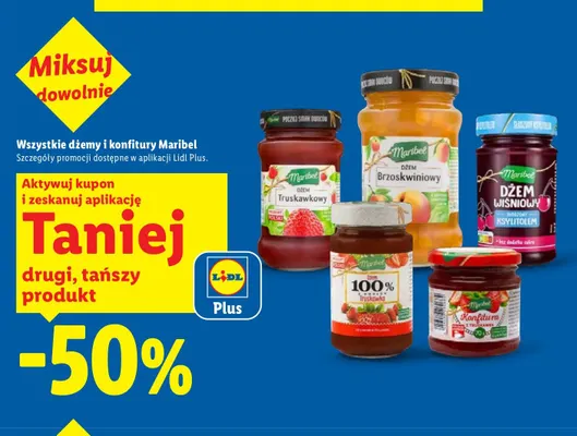 Konfitura z truskawek Maribel promocja w Lidl
