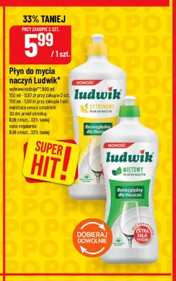 Płyn do mycia naczyń Ludwik cytrynowy promocja w POLOmarket